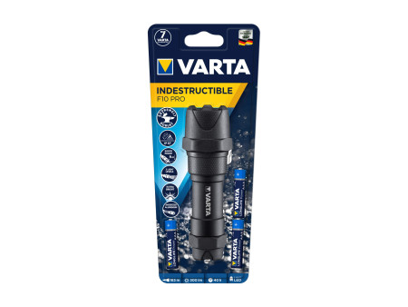 VARTA Lampe de poche 'Indestructible F10 Pro', avec 3 AAA