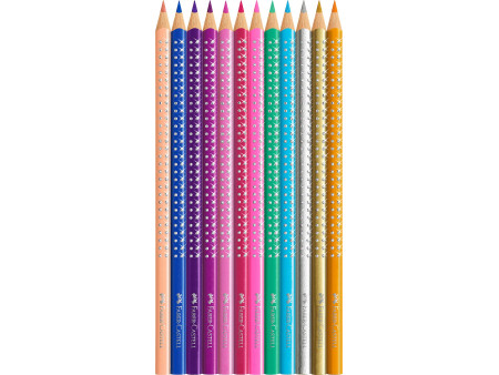 FABER-CASTELL Crayons de couleur triangulaires SPARKLE