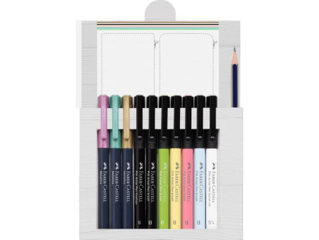 FABER-CASTELL Feutre PITT Artist Pen, kit créatif de 12