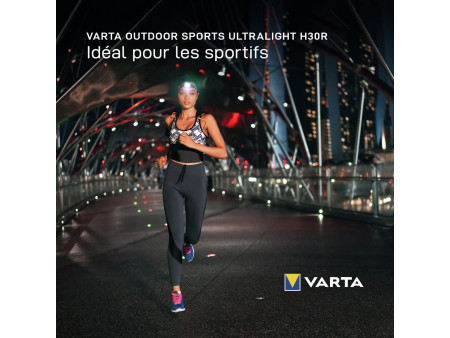 VARTA Lampe frontale Outdoor Sports Ultralight H30R, blanc