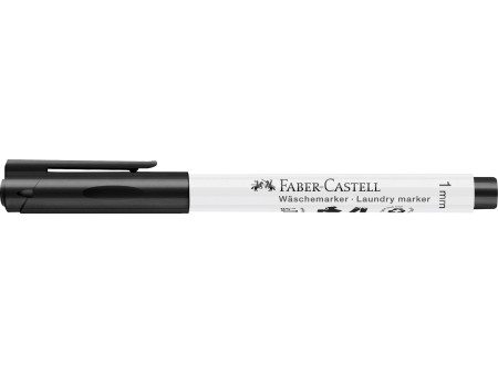FABER-CASTELL Marqueur pour tissu, noir, sur carte blister