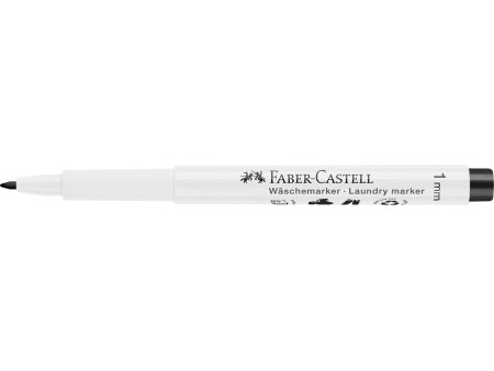 FABER-CASTELL Marqueur pour tissu, noir, sur carte blister