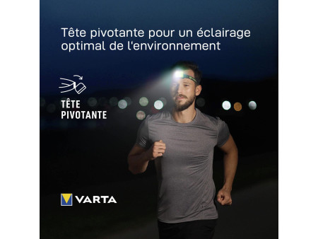 VARTA Lampe frontale Outdoor Sports Ultralight H30R, blanc