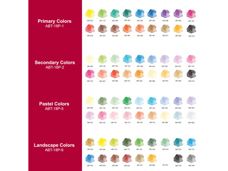TOMBOW Feutre double pointe 'ABT DUAL BRUSH PEN', primaires