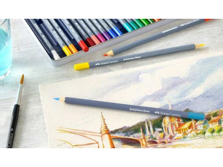 FABER-CASTELL Crayon GOLDFABER Aquarelle, boîte métal de 36
