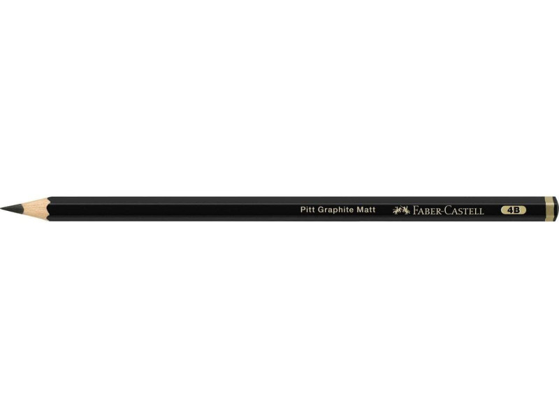 FABER-CASTELL Crayon graphite PITT GRAPHITE Matt, dureté 4B
