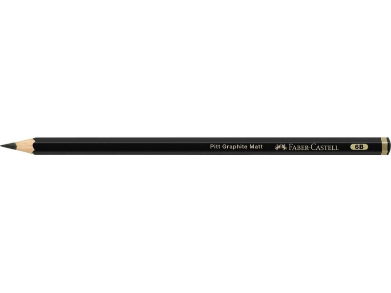 FABER-CASTELL Crayon graphite PITT GRAPHITE Matt, dureté 6B