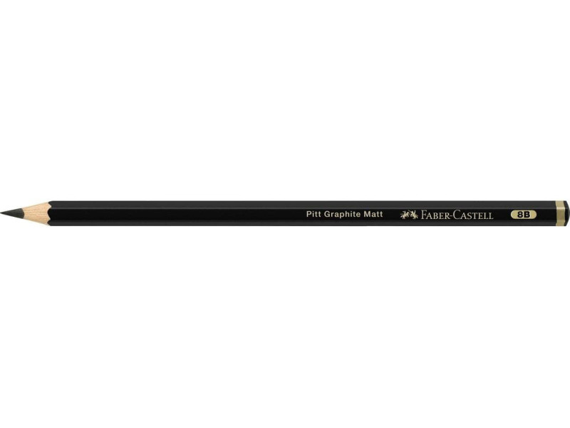FABER-CASTELL Crayon graphite PITT GRAPHITE Matt, dureté 8B