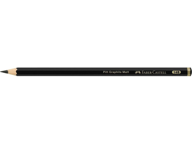 FABER-CASTELL Crayon graphite PITT GRAPHITE Matt, dureté 14B