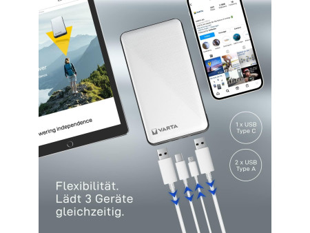 VARTA Powerbank 'Energy', 10.000 mAh, blanc
