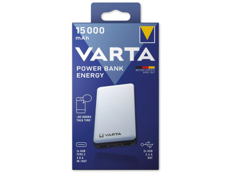 VARTA Powerbank 'Energy', 15.000 mAh, blanc