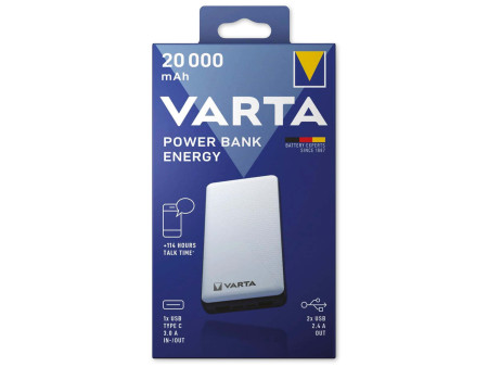 VARTA Powerbank 'Energy', 20.000 mAh, blanc
