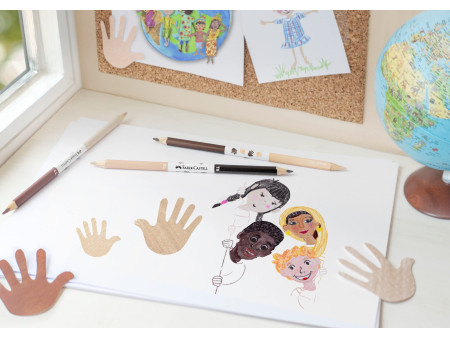 FABER-CASTELL Crayon de couleur Children of the World, par 3