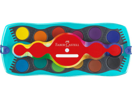 FABER-CASTELL Palette de peinture CONNECTOR, 12 couleurs