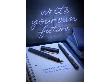FABER-CASTELL Stylo plume GRIP 2011, F, bleu classique