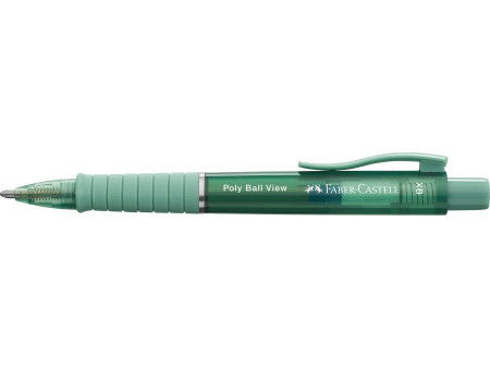 FABER-CASTELL Stylo à bille rétractable POLY BALL VIEW, vert