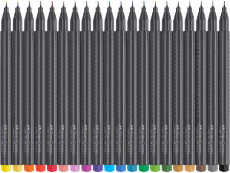 FABER-CASTELL Feutre pointe fine GRIP FINEPEN, étui de 20