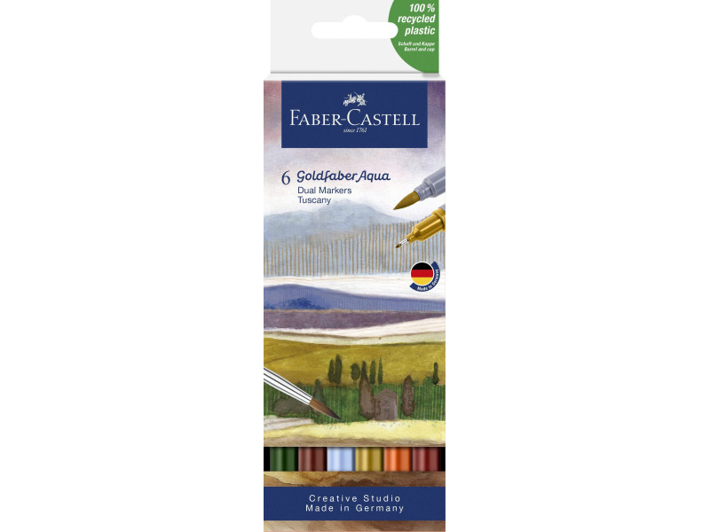 FABER-CASTELL Marqueur aquarelle GOLDFABER, étui Toscane