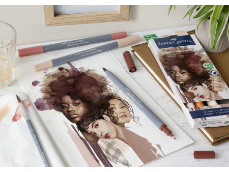 FABER-CASTELL Marqueur aquarelle GOLDFABER, étui Portrait