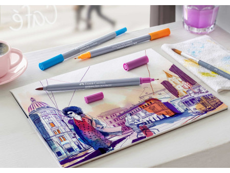 FABER-CASTELL Marqueur aquarelle GOLDFABER, étui Fantasy