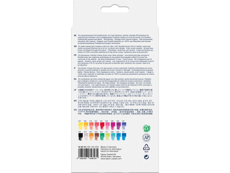 FABER-CASTELL Marqueur aquarelle GOLDFABER, étui de 18