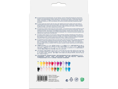 FABER-CASTELL Marqueur aquarelle GOLDFABER, étui de 24