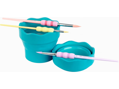 FABER-CASTELL Gobelet CLIC & GO, turquoise