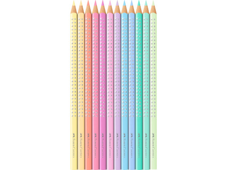 FABER-CASTELL Crayon de couleur SPARKLE PASTEL, étui de 12