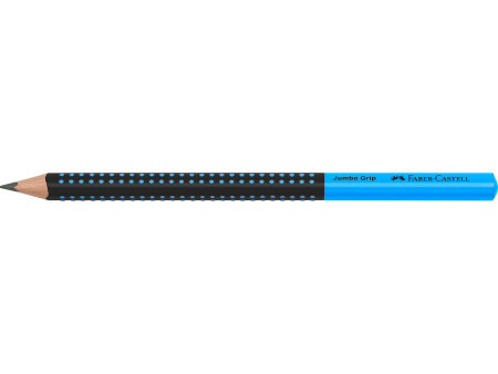 FABER-CASTELL Crayon graphite Jumbo GRIP TWO TONE, bleu