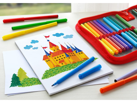 FABER-CASTELL Feutre CASTLE, étui carton de 50 pièces