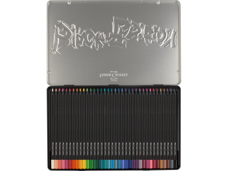 FABER-CASTELL Crayon de couleur Black Edition, étui de 36