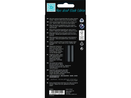 FABER-CASTELL Crayon de couleur triangulaire Black Edition