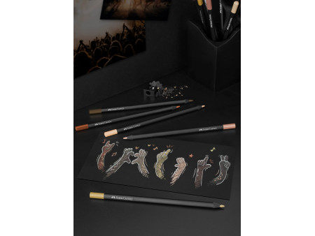 FABER-CASTELL Crayon de couleur triangulaire Black Edition