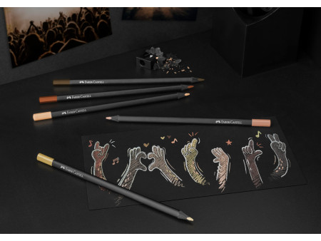 FABER-CASTELL Crayon de couleur triangulaire Black Edition