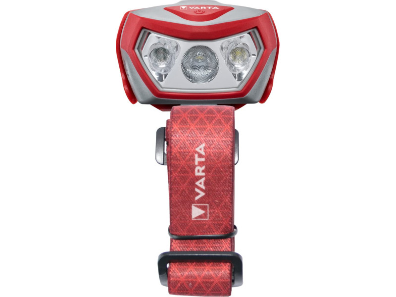 VARTA Lampe frontale LED 'Outdoor Sports H20 Pro',rouge/gris