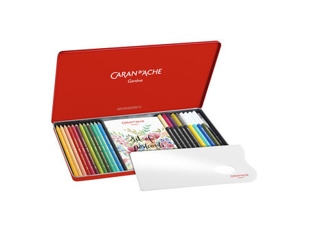 CARAN D'ACHE Set de dessin 'SET BOTANIQUE', 24 pièces