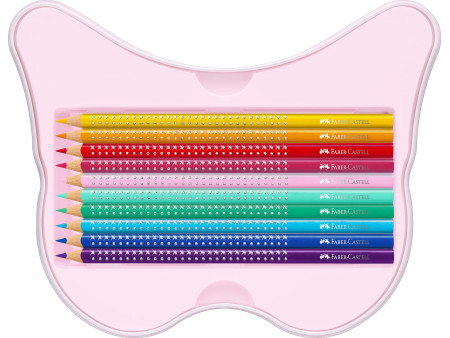 FABER-CASTELL Crayon de couleur triangulaire GRIP SPARKLE