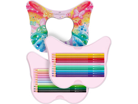 FABER-CASTELL Crayon de couleur triangulaire GRIP SPARKLE