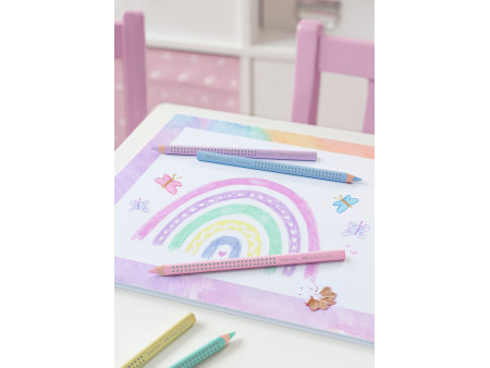 FABER-CASTELL Crayon de couleur triangulaire Jumbo GRIP