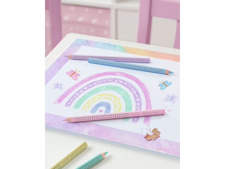FABER-CASTELL Crayon de couleur triangulaire Jumbo GRIP