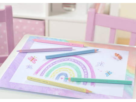 FABER-CASTELL Crayon de couleur triangulaire Jumbo GRIP