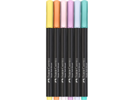 FABER-CASTELL Feutre Black Edition pastel, étui de 6