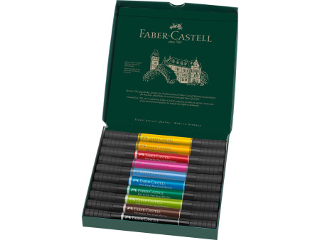 FABER-CASTELL Feutre PITT artist pen Dual Marker, étui de 10
