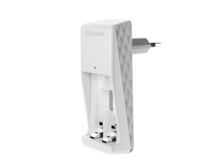 VARTA Chargeur Mini Charger, équipé de AAA, blanc