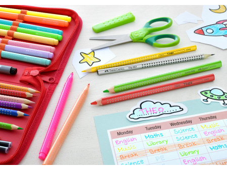 FABER-CASTELL Crayon de couleur Jumbo GRIP, étui promo