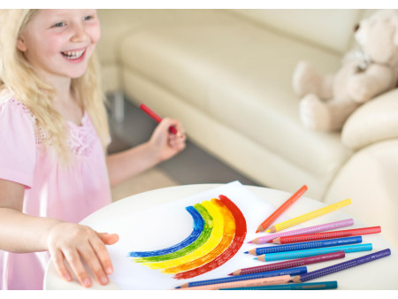 FABER-CASTELL Crayon de couleur Jumbo GRIP, étui promo