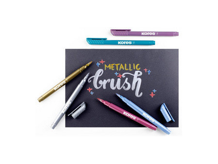 Kores Feutre Brush Tip Marker Metallic Style