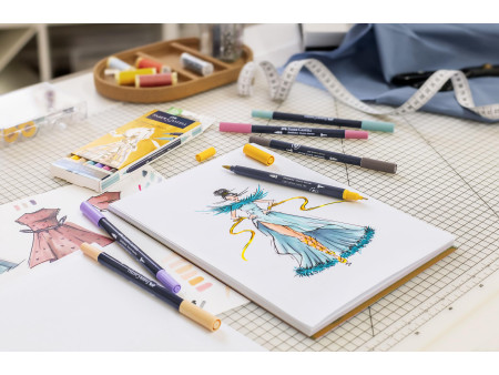 FABER-CASTELL Marqueur Sketch GOLDFABER, étui de 6 design