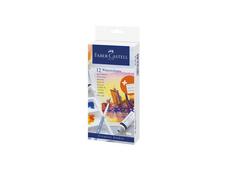 FABER-CASTELL Aquarelle en tube, étui carton de 12