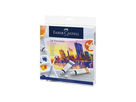 FABER-CASTELL Aquarelle en tube, étui carton de 12